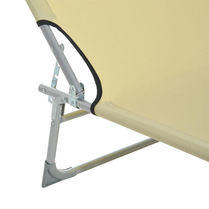 Portable Adjustable Lounger With Oxford Cloth - Beige