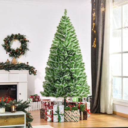 7FT Indoor Christmas Tree Artificial Decoration Xmas Gift with Metal Stand Branc