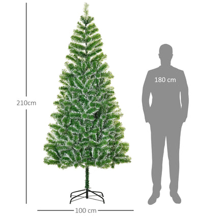 7FT Indoor Christmas Tree Artificial Decoration Xmas Gift with Metal Stand Branc