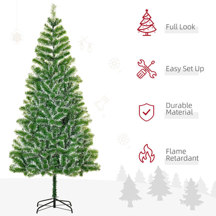 7FT Indoor Christmas Tree Artificial Decoration Xmas Gift with Metal Stand Branc