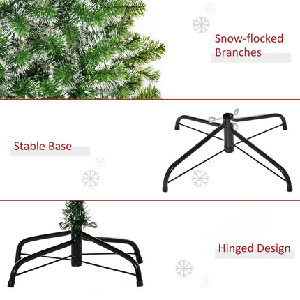 7FT Indoor Christmas Tree Artificial Decoration Xmas Gift with Metal Stand Branc