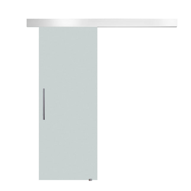90cm Modern Sliding Door Set Kit w/ Frosted Glass Door Aluminium Rail Opaque Hom