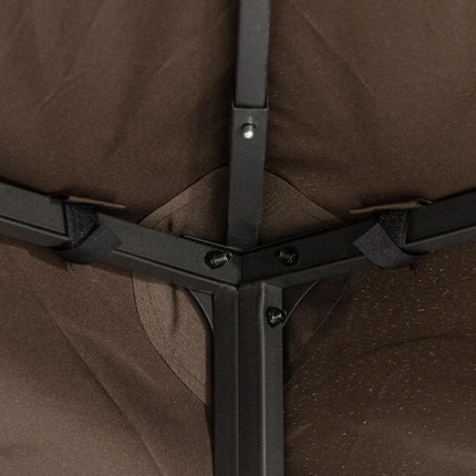 Replacement Gazebo Canopy Cover 4x3m UV Resistant Durable - Brown