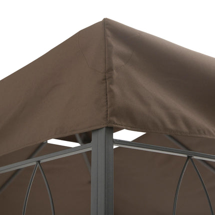 Replacement Gazebo Canopy Cover 4x3m UV Resistant Durable - Brown