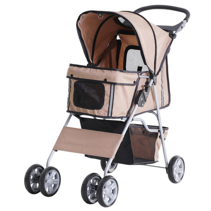 Pet Stroller for Small Miniature Dogs Cats Foldable Travel Carriage with Wheels