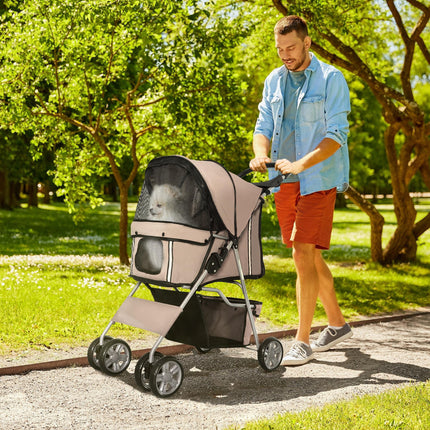 Pet Stroller for Small Miniature Dogs Cats Foldable Travel Carriage with Wheels