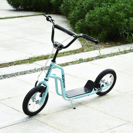 Kids Height Adjustable Steel Kick Scooter 75-80cm Handlebar - Blue/Black