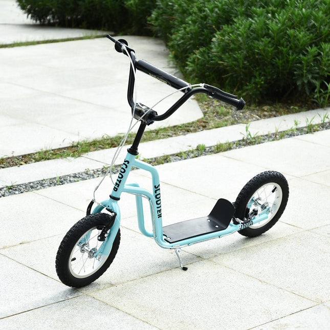 Kids Height Adjustable Steel Kick Scooter 75-80cm Handlebar - Blue/Black