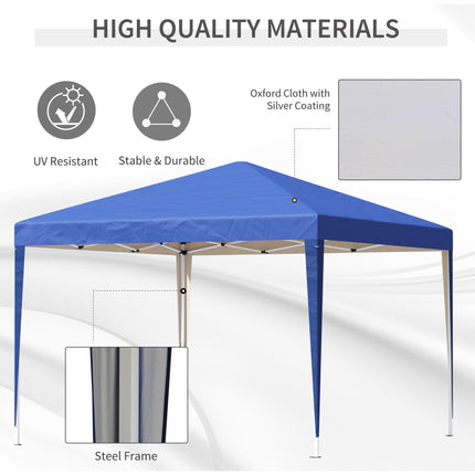 3 x 3M Pop Up Garden Gazebo Marquee Party Tent with Carry Bag - Blue