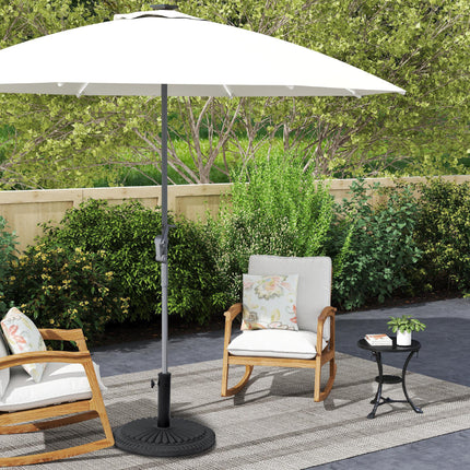 Garden 15kg Round Cement Parasol Base for Outdoor Umbrella - Black
