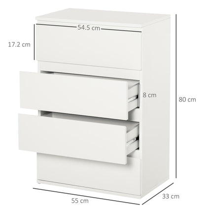 Chest of Drawers, 4-Drawer Storage Cabinets Modern Dresser Storage Drawer Unit