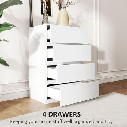Chest of Drawers, 4-Drawer Storage Cabinets Modern Dresser Storage Drawer Unit