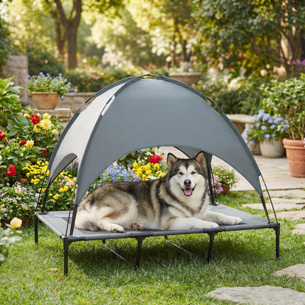 60cm Foldable Portable Pet Carrier with Cushion for Miniature Dogs and Cats - Grey