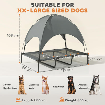60cm Foldable Portable Pet Carrier with Cushion for Miniature Dogs and Cats - Grey
