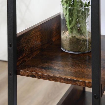 Office Desk with Storage Shelves, 120 CM Computer Desk, Industrial Study Table W