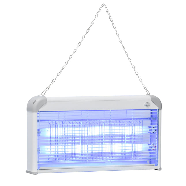 30W Electric Fly Mosquito Killer with 60m² Coverage, Free Standing & Wall Hanging - Grey