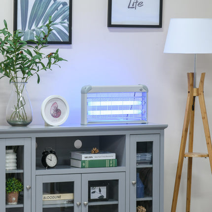 30W Electric Fly Mosquito Killer with 60m² Coverage, Free Standing & Wall Hanging - Grey
