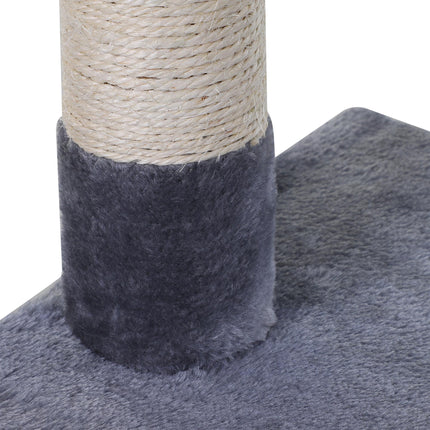 2-Tier Cat Tree with Sisal Rope Scratching Posts and Dangle Toy - Beige