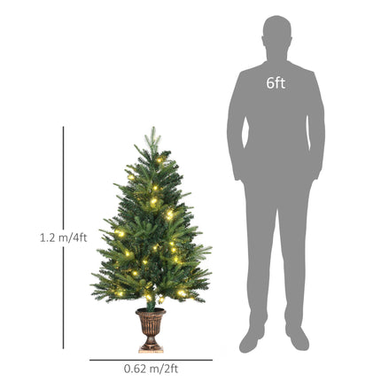 1.2m 4ft Christmas Tree Entrance D√©cor 750 Tips Xmas Pre-lit Tree 80 LED with V