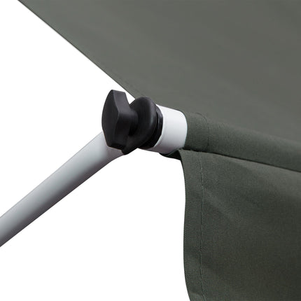 Manual Adjustable Aluminium Frame Patio Awning Canopy 300x150cm - Grey