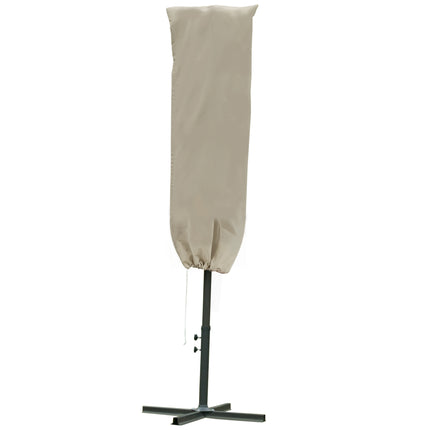 Cantilever Umbrella Cover with Zip and Drawstring Weatherproof Oxford Cloth Protector - Black