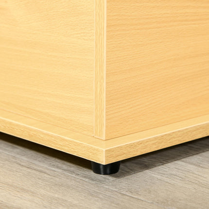 Wooden Storage Trunk Chest Bench Seat Ottoman with Lid - Burlywood