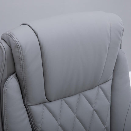 High Back Executive Ergonomic Office Chair with Flip-up Arms, Swivel & Adjustable Height - Grey