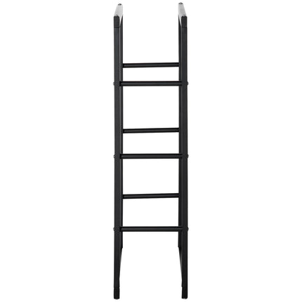 Tall Metal Firewood Log Holder Rack 60W x 25D x 100H cm with Rust-Resistant Finish - Black