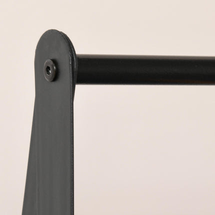 Freestanding Clothes Rail with 2-Tier Storage Shelves 64x42.5x149 cm - Black