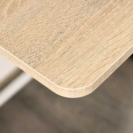Writing Desk Computer Table with Storage Shelf 84L x 45W cm - White and Oak