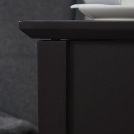 End Table, Narrow Side Table with Flip Top , Shelf, Dark Coffee