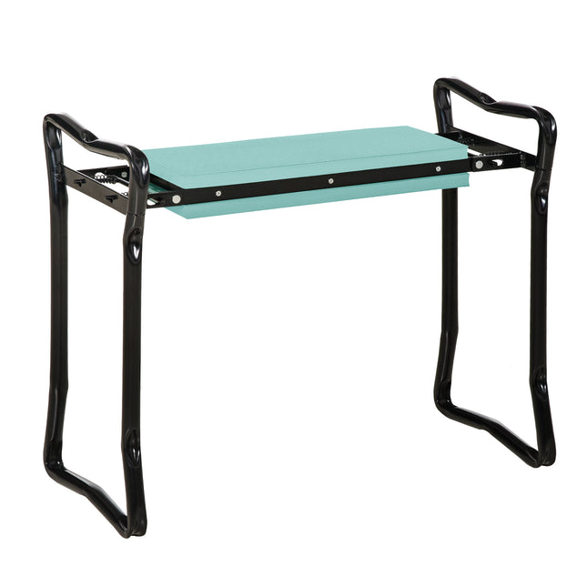 2-in-1 Foldable Garden Kneeling Pad and Seat Bench with Handles - Green