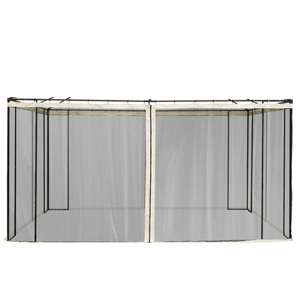 Set of 4 Gazebo Sidewall Mosquito Netting Panels - Beige