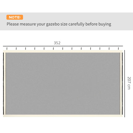 Set of 4 Gazebo Sidewall Mosquito Netting Panels - Beige