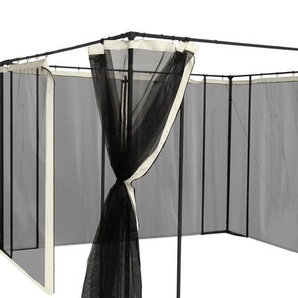 Set of 4 Gazebo Sidewall Mosquito Netting Panels - Beige