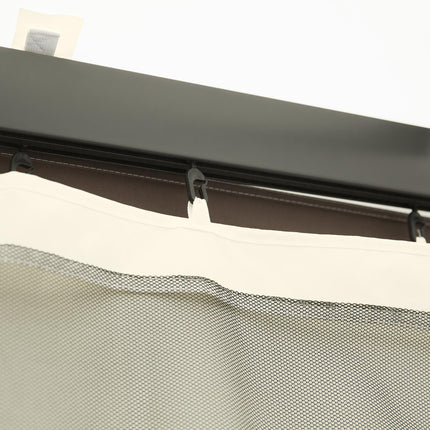 Set of 4 Gazebo Sidewall Mosquito Netting Panels - Beige