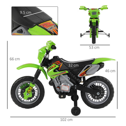 Kids 6V Electric Ride-On Motorbike Motorcycle for Children - Green
