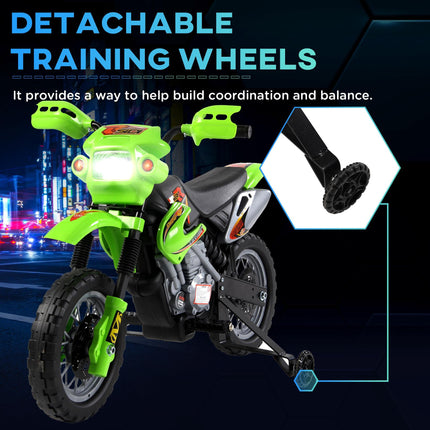 Kids 6V Electric Ride-On Motorbike Motorcycle for Children - Green