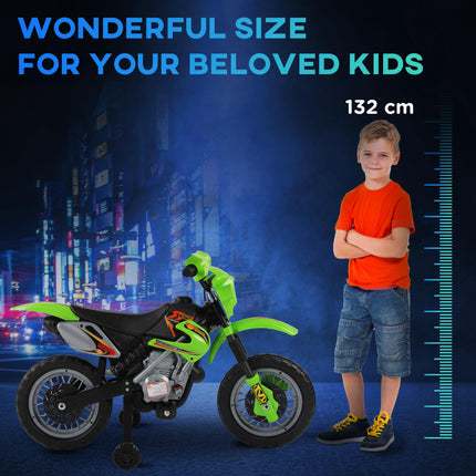Kids 6V Electric Ride-On Motorbike Motorcycle for Children - Green