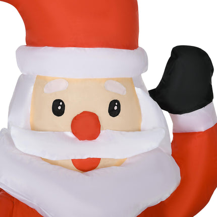 Inflatable Santa on Sled with Reindeer 122 cm Polyester - Multicolour