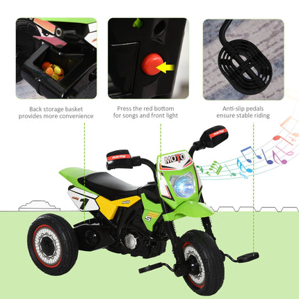 Ride On Toddler Tricycle 3 Wheels Pedal for Ages 18-36 Months - Green