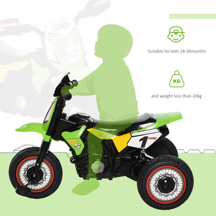 Ride On Toddler Tricycle 3 Wheels Pedal for Ages 18-36 Months - Green
