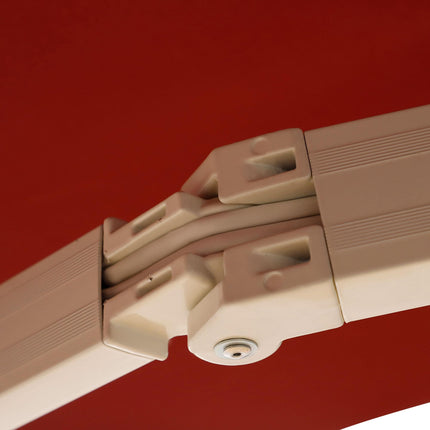 Manual Retractable Patio Awning 2.5m x 2m UV Protection - Wine Red