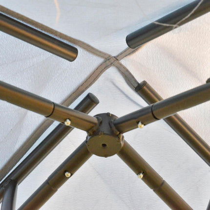 3 x 3 Metre Metal Gazebo with Mosquito Netting Outdoor Shelter - Grey