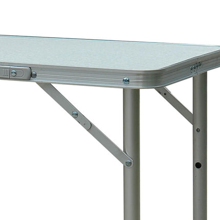 Portable Folding Picnic Table with Adjustable Height - Silver