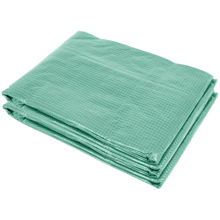 3 x 2 x 2m Tunnel Walk-in Greenhouse Replacement Cover with Roll-up Windows and Door - Green