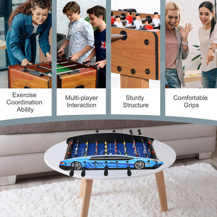 2ft Competition-Sized Foosball Table for Indoor Game Rooms and Bars - Blue