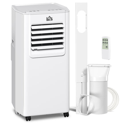 5000 BTU 4-in-1 Portable Air Conditioner with Cooling, Dehumidifying, Ventilating & Fan, Remote, LED Timer - White