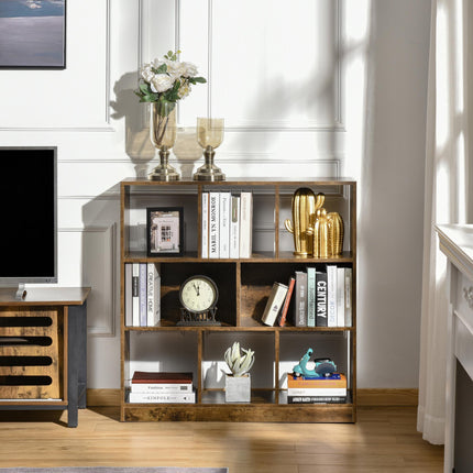 3-Tier Bookcase, Storage Shelf Unit with Open Compartments, for Living Room, Bed