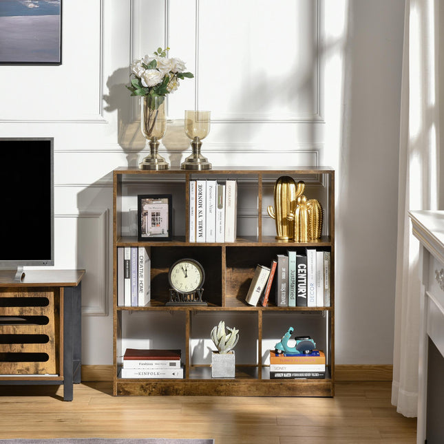 3-Tier Bookcase, Storage Shelf Unit with Open Compartments, for Living Room, Bed